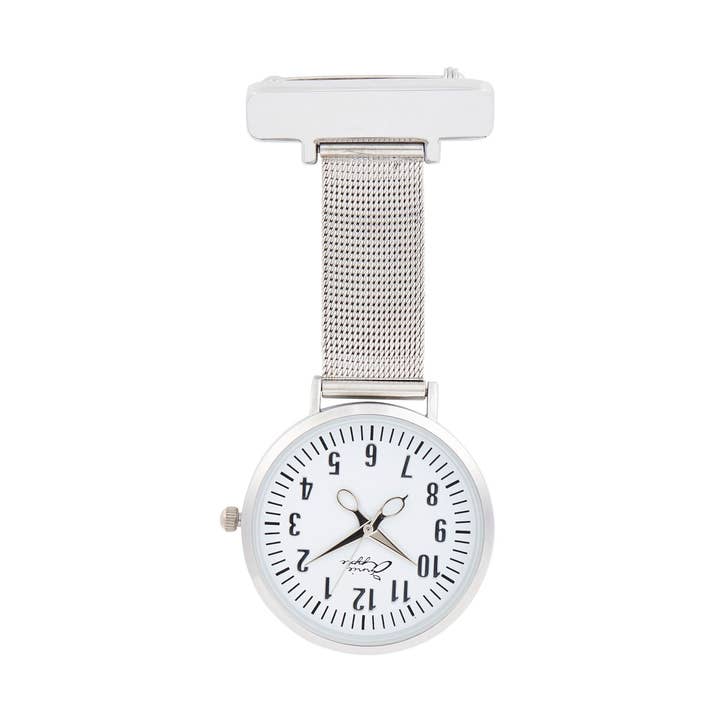 Fob de malha branca/prata Aurora 35 por atacado de BERMUDA WATCH COMPANY