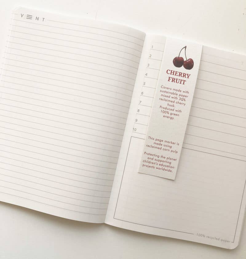 VENT for Change - Wholesale Notebook - Notebook A5 Recycled - Sucseed Cherry Husk1