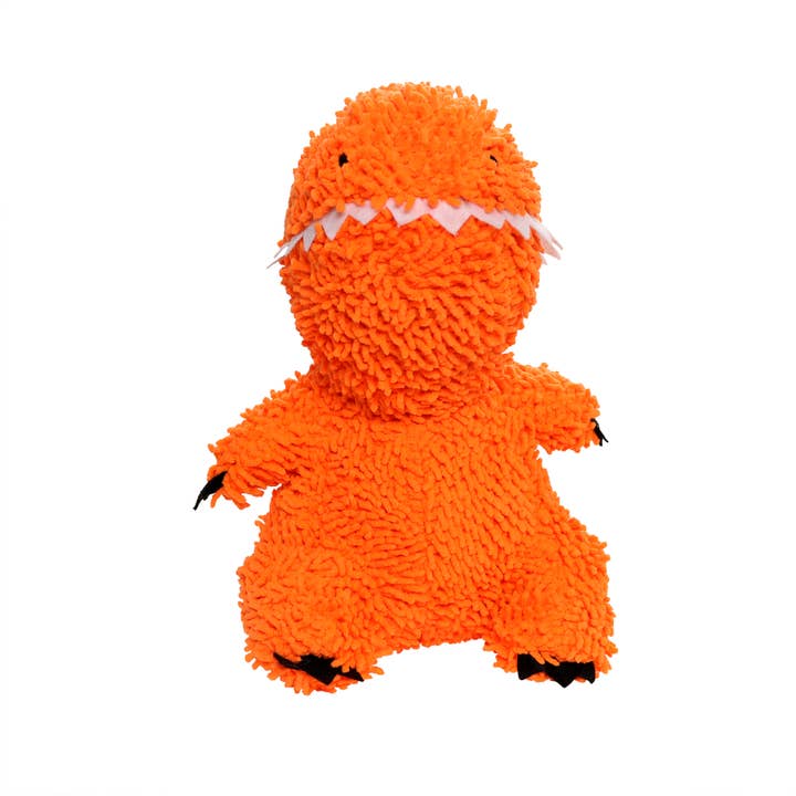 Tuffy Dog Toys - VIP Products - Wholesale Pet Squeaky Toy - Dog - Mighty Microfiber Ball T-Rex, Durable, Squeaky Dog Toy
