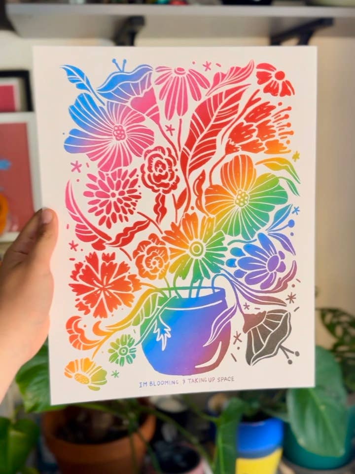 I'm Blooming And Taking Up Space Art Print | 11x14 in for wholesale by YAMZ: World of Color