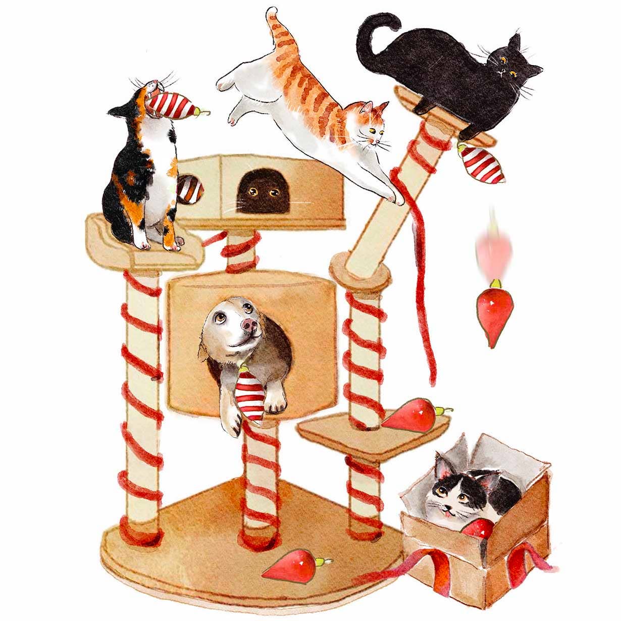 Liyana Studio – wholesale Christmas card – Deck The Tree - Funny Christmas Card1