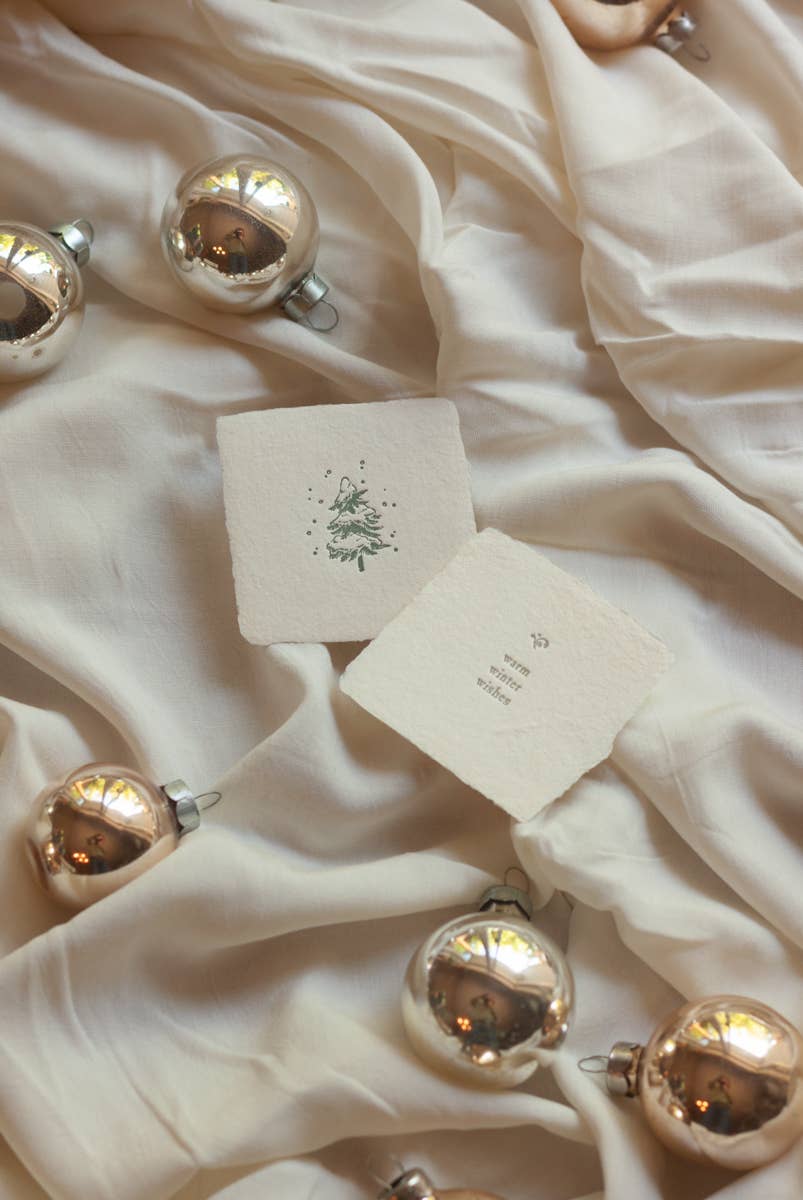 Oblation Papers & Press – wholesale Julkort – Snöig Tall Handgjorda Paper Boktryck Petite Charm1