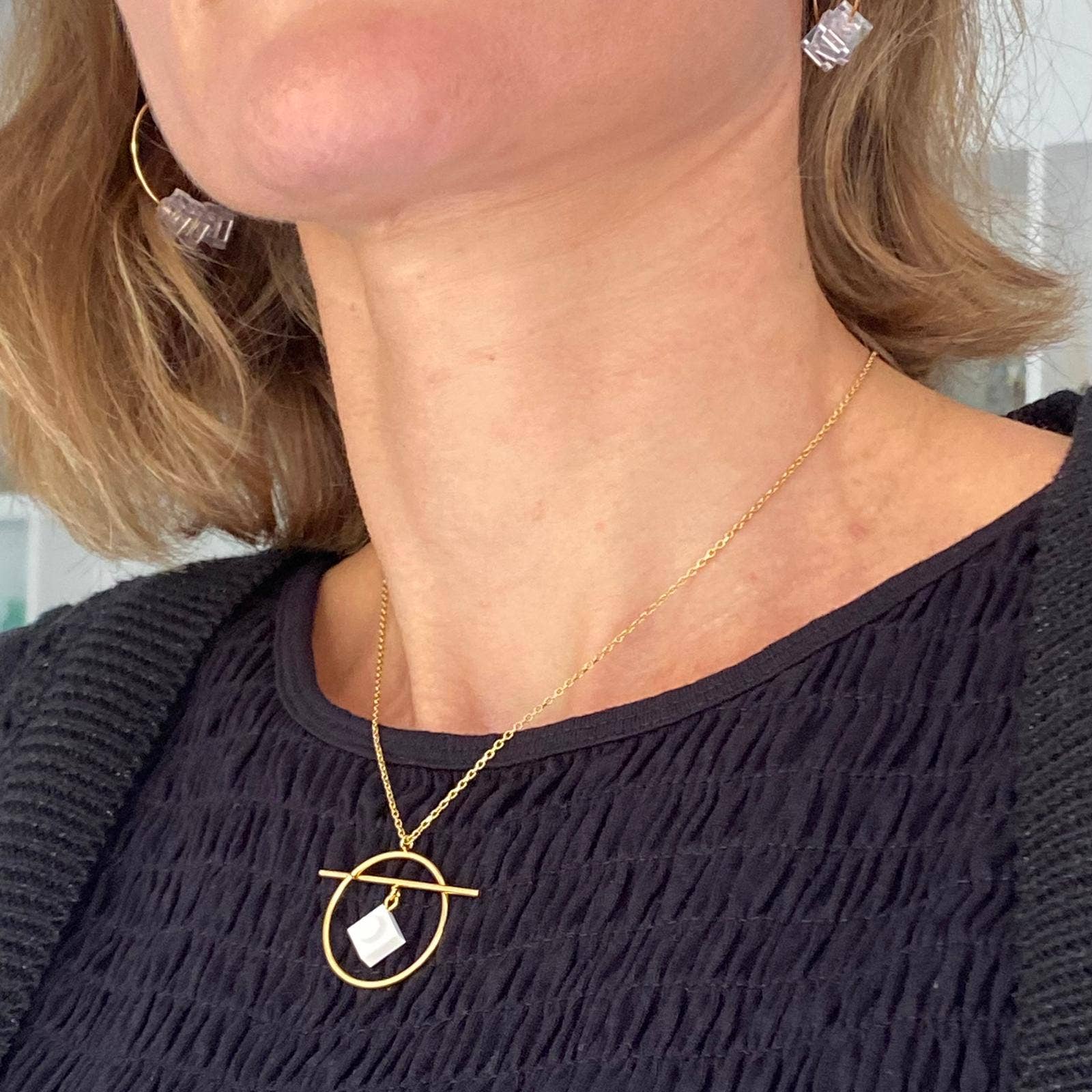Brique d'Oreille - Wholesale Pendant/Charm Necklace - Geometric necklace with a Lego brick - Les Astucieuses28