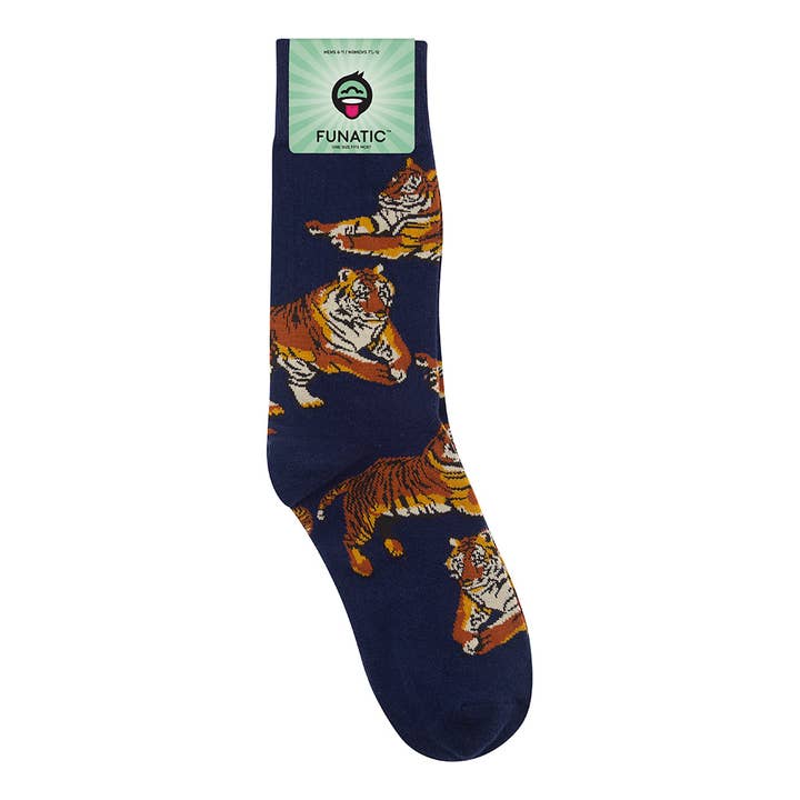 Funatic - About Face Designs - Nice Enough Merch Co - Venta al por mayor Calcetines - Unisex - Calcetines de Tigre - Liquidación | Funatic
