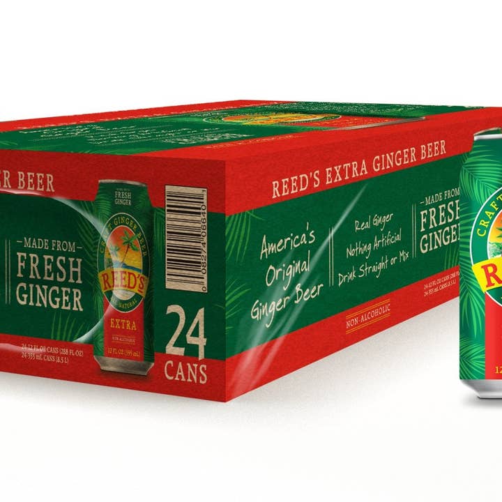 Reed’s, Inc. - Vente Sodas/boissons gazeuses - PACK DE 24 BIÈRES AU GINGEMBRE EXTRA DE REED'S0