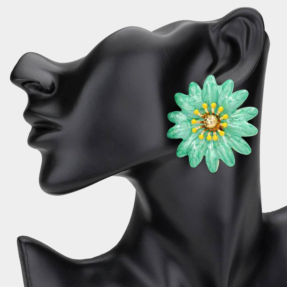 Sensibling Corp. - Wholesale Stud/Post Earrings - Bold Flower Statement Stud Earrings
0