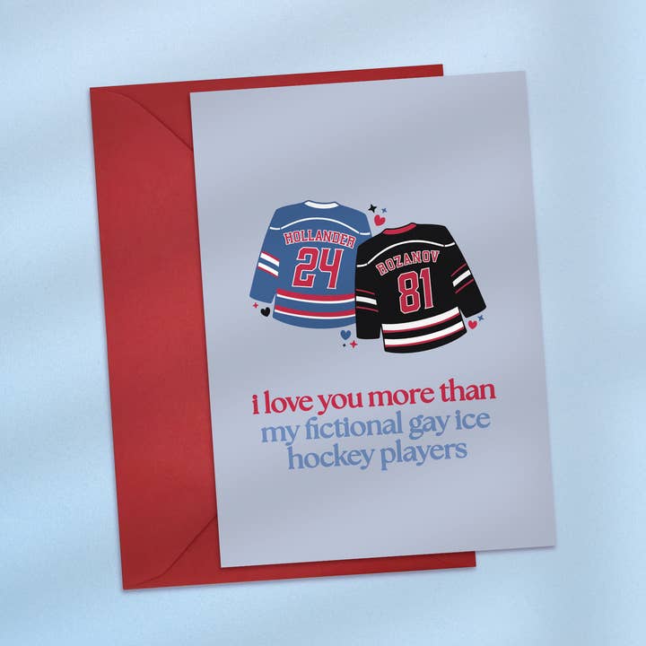 I Love You More Than... Heated Rivalry Card for wholesale by Good Girls Book Club