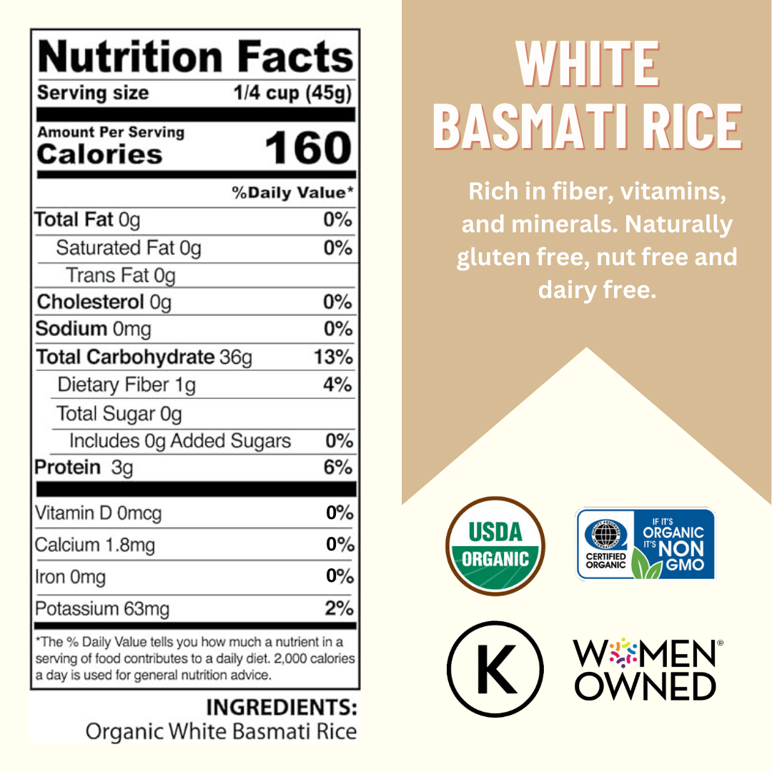 Mountain High Organics - Wholesale Rice - Certified Organic Basmati White Rice 25lbs1
