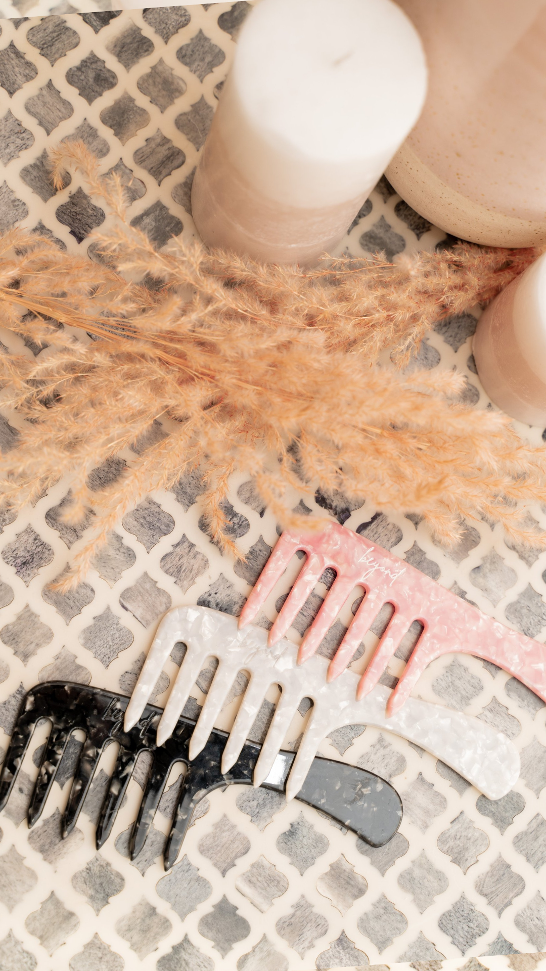 Beyond Scrunchies - Wholesale Hair Brush/Comb - LUXURY DETANGLING COMB - Opal3