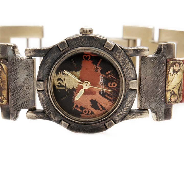 Floral en cuivre et laiton - Étroit pour la vente par Watchcraft