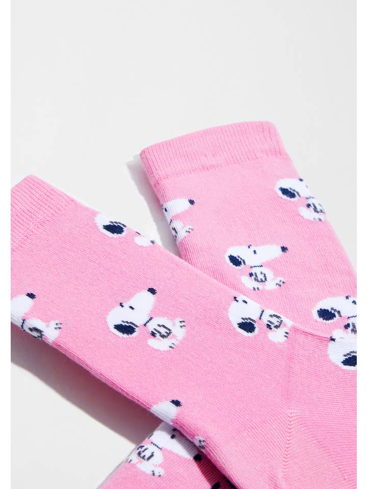 Rose BeSnoopy Pink - 100% Organic Cotton Socks for wholesale on Faire2