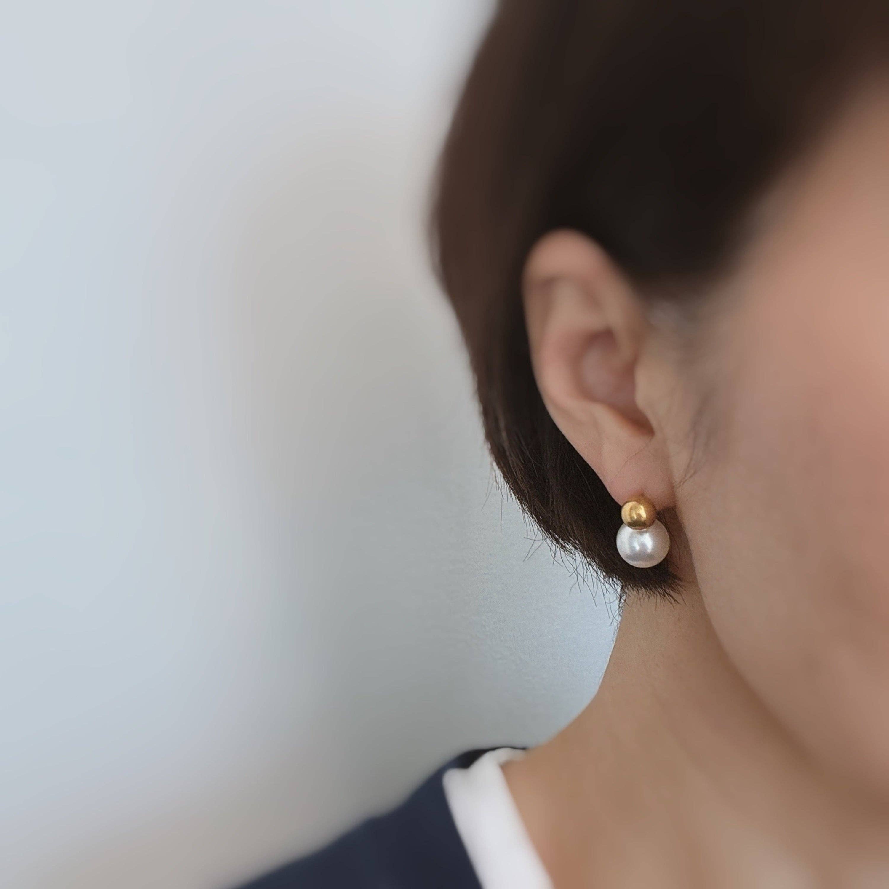 Ellison+Young - Vente Clous d'oreille - Boucles d'oreilles clous boule et perle2