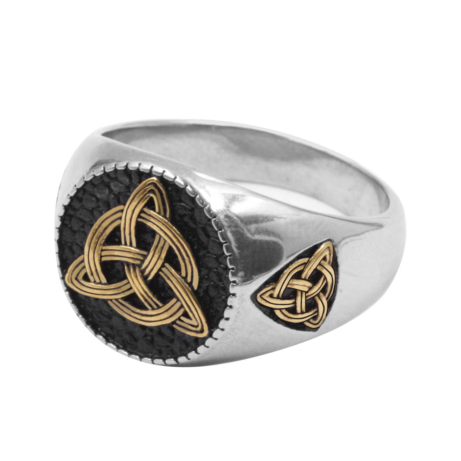 Awaken - Wholesale Signet Ring - A-623-40 Intricate Celtic Golden Knot Ring 0