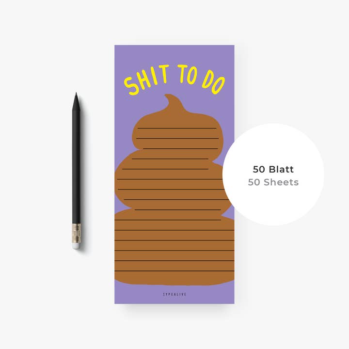 typealive - Wholesale Notepad - Notepad "narrow" / Shit To Do3