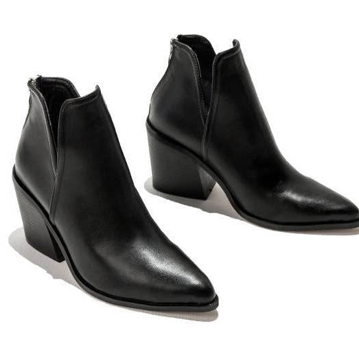 Serene Couture – Großhandel Stiefeletten – Damen – Kurze Stiefel mit Leopardenmuster für Damen Frühling Herbst High Heel Martin Boots Chunky Heel Spitz Stiefeletten Damen