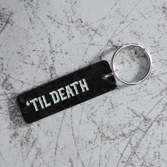 'Til Death Keychain for wholesale by Rock And Rose Motel