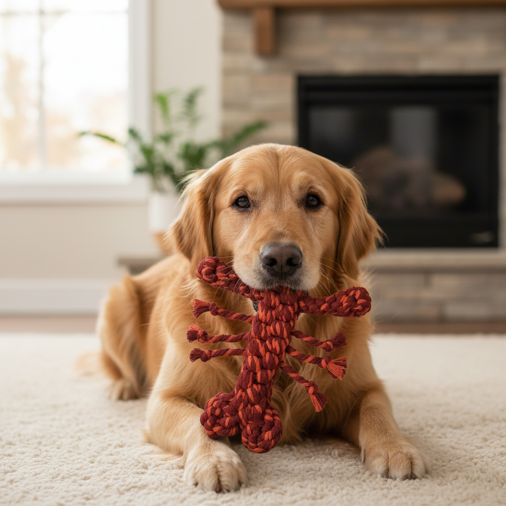 Monli Handcrafted Pet Toys – Engroshandel Tovlegetøj - Hund – Nyhed: Coral Pop Hummer Kæledyrslegetøj | Tykere og Stærkere0