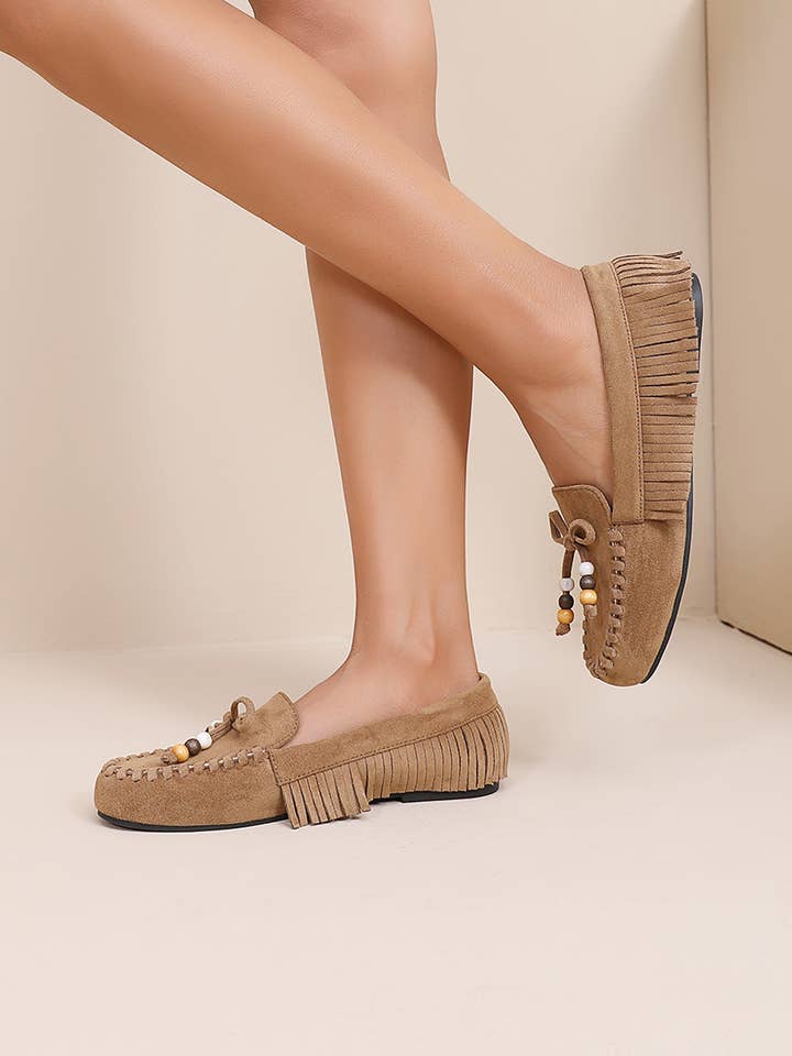Mocassin confortable à franges H8-1232H pour la vente par Joia Paris