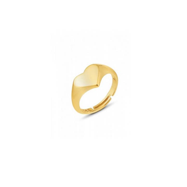 Sterling Silver Heart Love Signet Ring for wholesale by Spero London