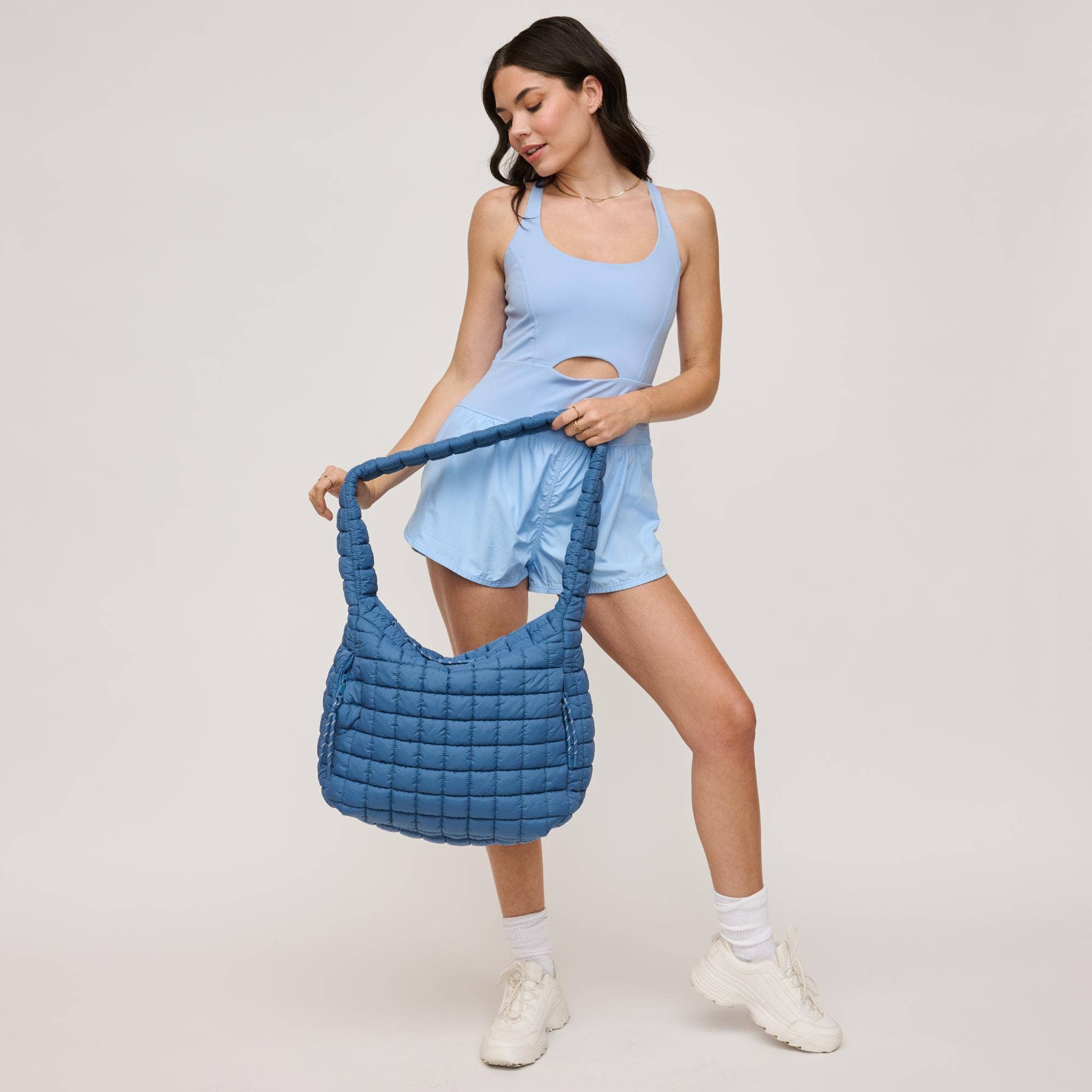 Urban Expressions - Vente Sac porté épaule – femme - Sac hobo matelassé en nylon Leda18