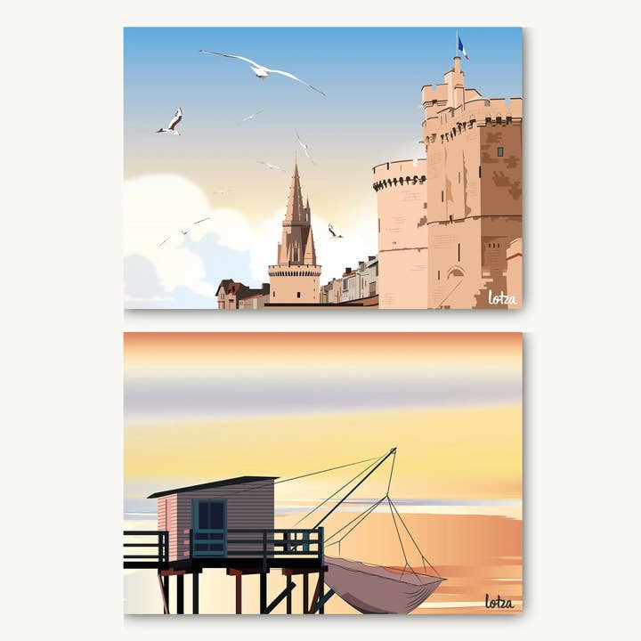 La Rochelle table set - Market / Old Port - Le Gabut for wholesale by Lotza