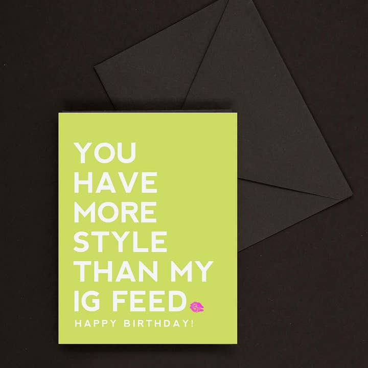 Kitty Meow Boutique - Wholesale Birthday Card - More Style Than IG Feed, Funny Birthday Greeting Card for Friend1