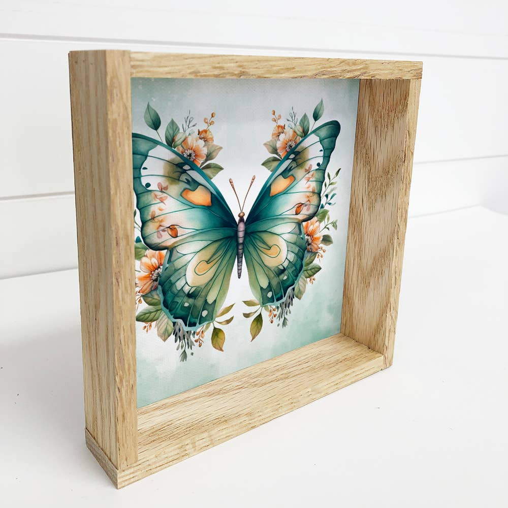 Hangout Home - Wholesale Sculpture - Set of 6 Butterflies and Flowers Wood Signs Assortment Art2