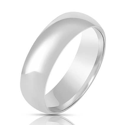 Aliança de casamento em prata esterlina 925 com ajuste confortável de 7 mm por atacado de NYC Sterling
