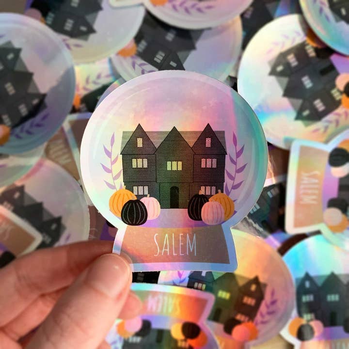Witch House Holographic Sticker for wholesale by Keegsie Designs
