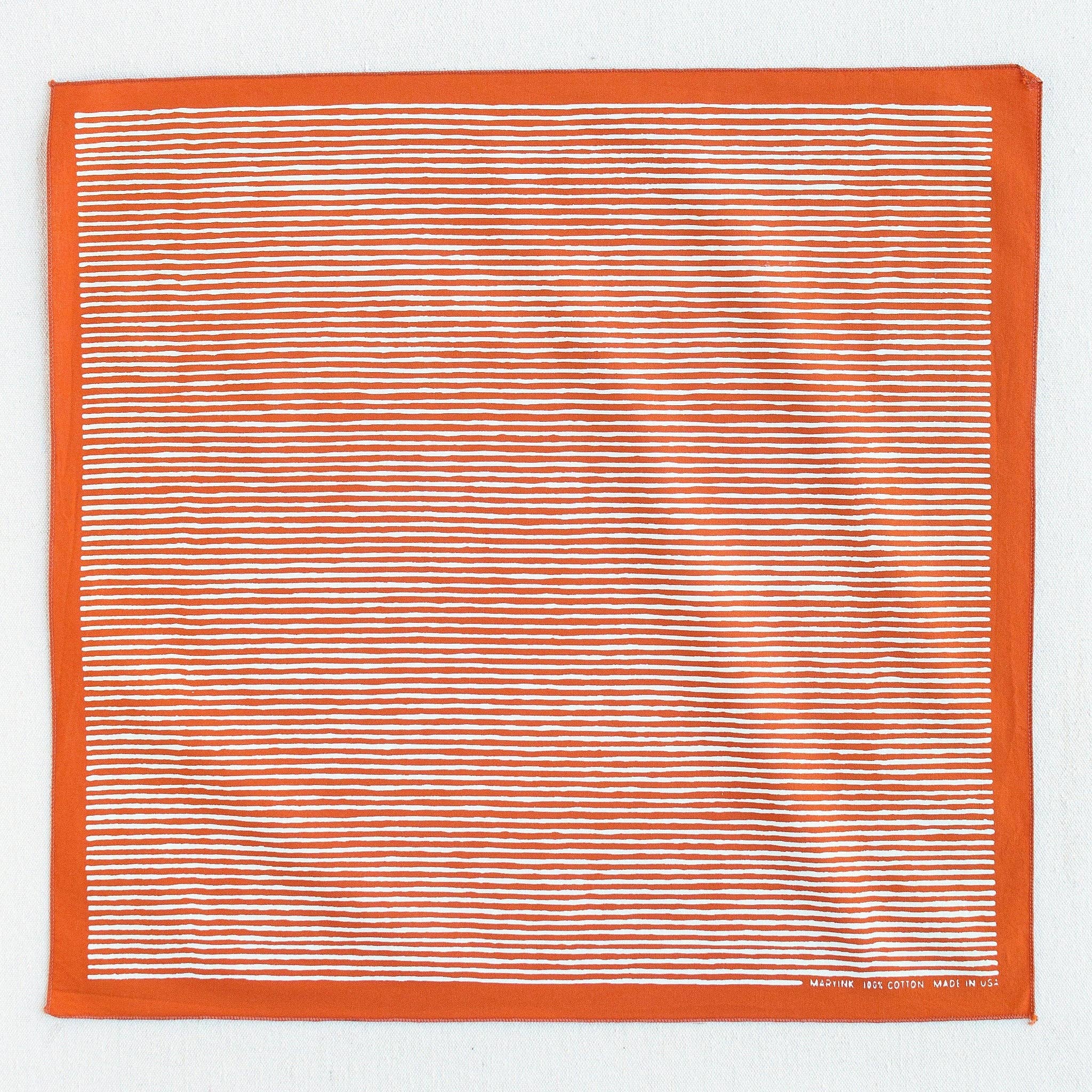 Abracadana - Wholesale Bandana - Unisex - Striped Bandana- Marmalade Orange2