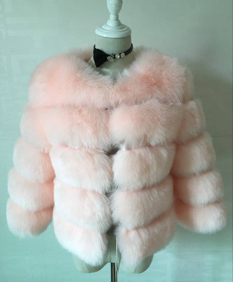 Marayn – wholesale Jacket – Women's – Luxury Faux Fox Fur Short Jacket for Women44