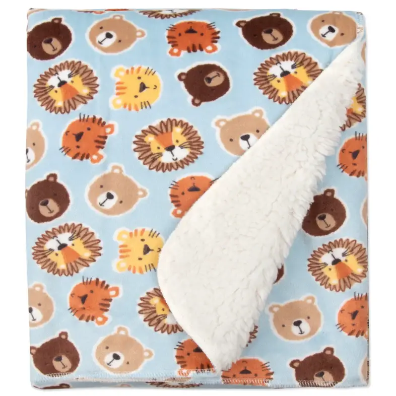 Happy PoP - Wholesale Baby Headwrap - Baby - Baby Plush & Sherpa Soft Blankets 35" x 30" - Single Prints4