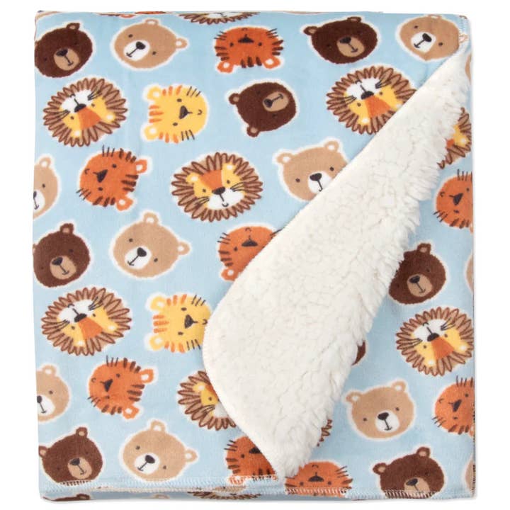 Happy PoP - Wholesale Baby Headwrap - Baby - Baby Plush & Sherpa Soft Blankets 35" x 30" - Single Prints4