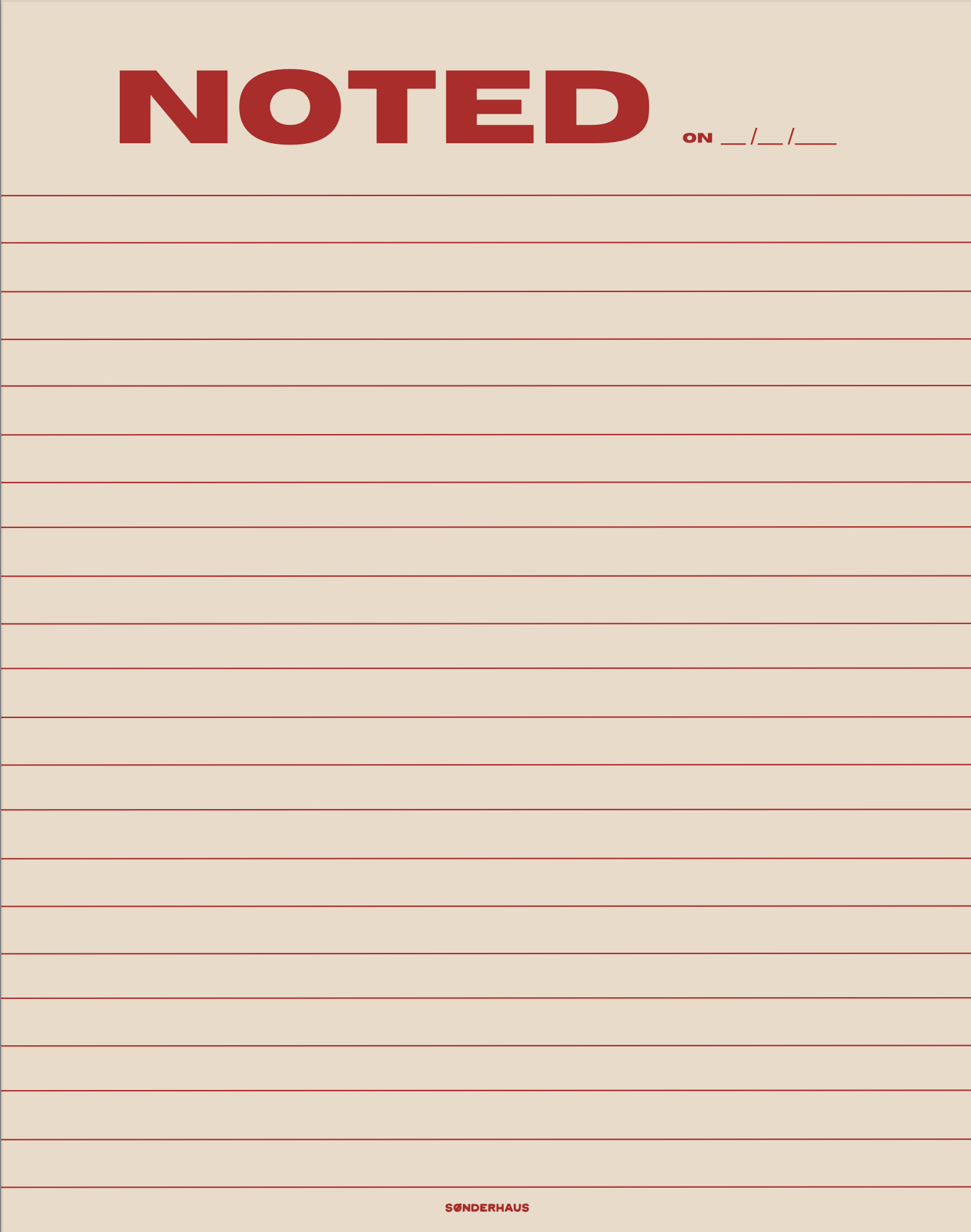 Sonderhaus - Wholesale Notepad - The Noteworthy Pad18