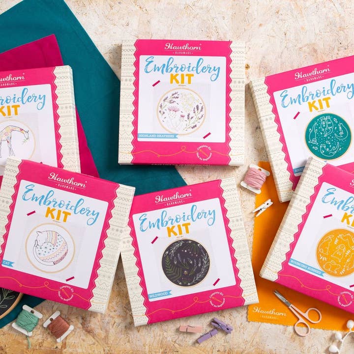 Hawthorn Handmade - Vente Accessoire de broderie/point de croix - Kit de Broderie Renard | Kit Complet d'Artisanat pour Débutants