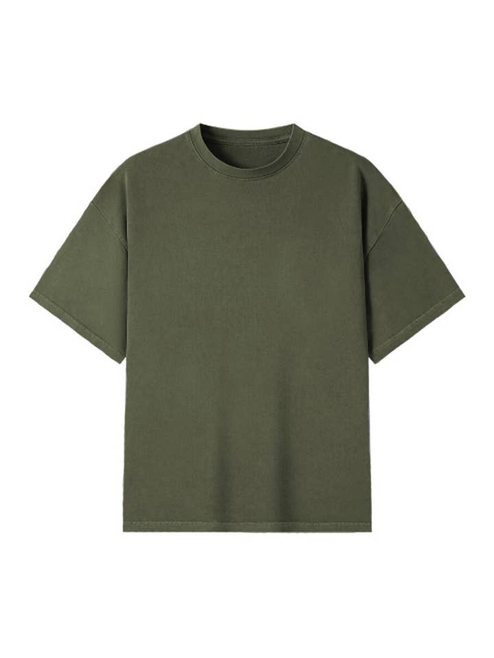 WEIV - Wholesale T-Shirt - Men's - Premium Cotton Drop Shoulder Tee6