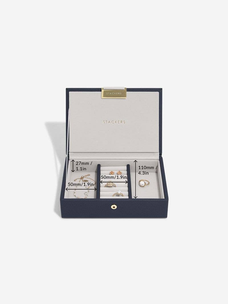 Stackers - Vendita all'ingrosso Portagioie/organizer per gioielli - Mini portagioie blu marino   3