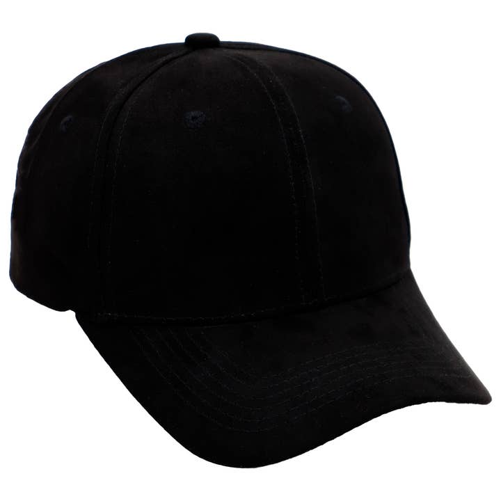 Cap Zone - Wholesale Baseball Cap - Unisex - Faux Suede Buckle Strap Back Baseball Cap