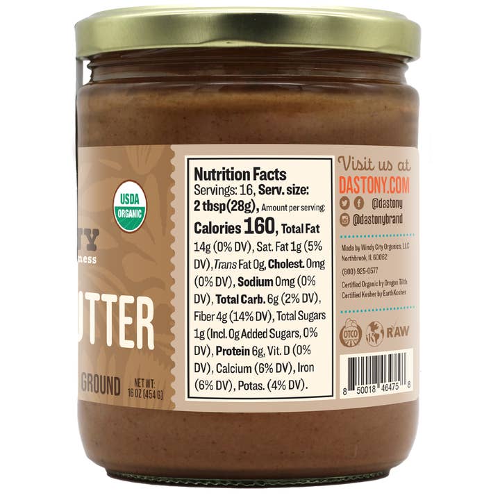 Windy City Organics - Wholesale Nut Butter - Organic Raw Almond Butter, 16 oz2