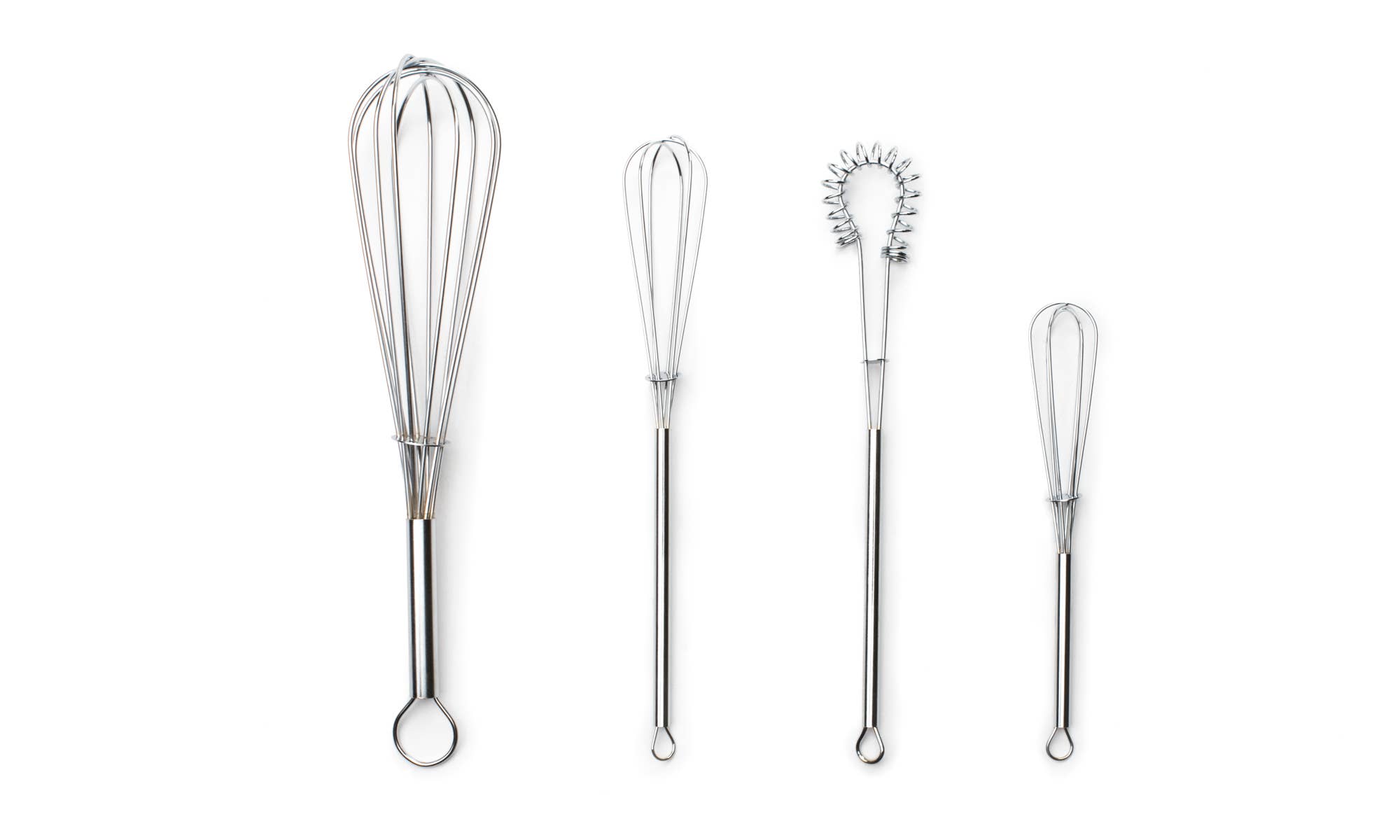 Fox Run Brands - Wholesale Whisk - Fox Run Mini Whisks, Chrome Plated, Set of 4, 8"x 2"x 1.75"7