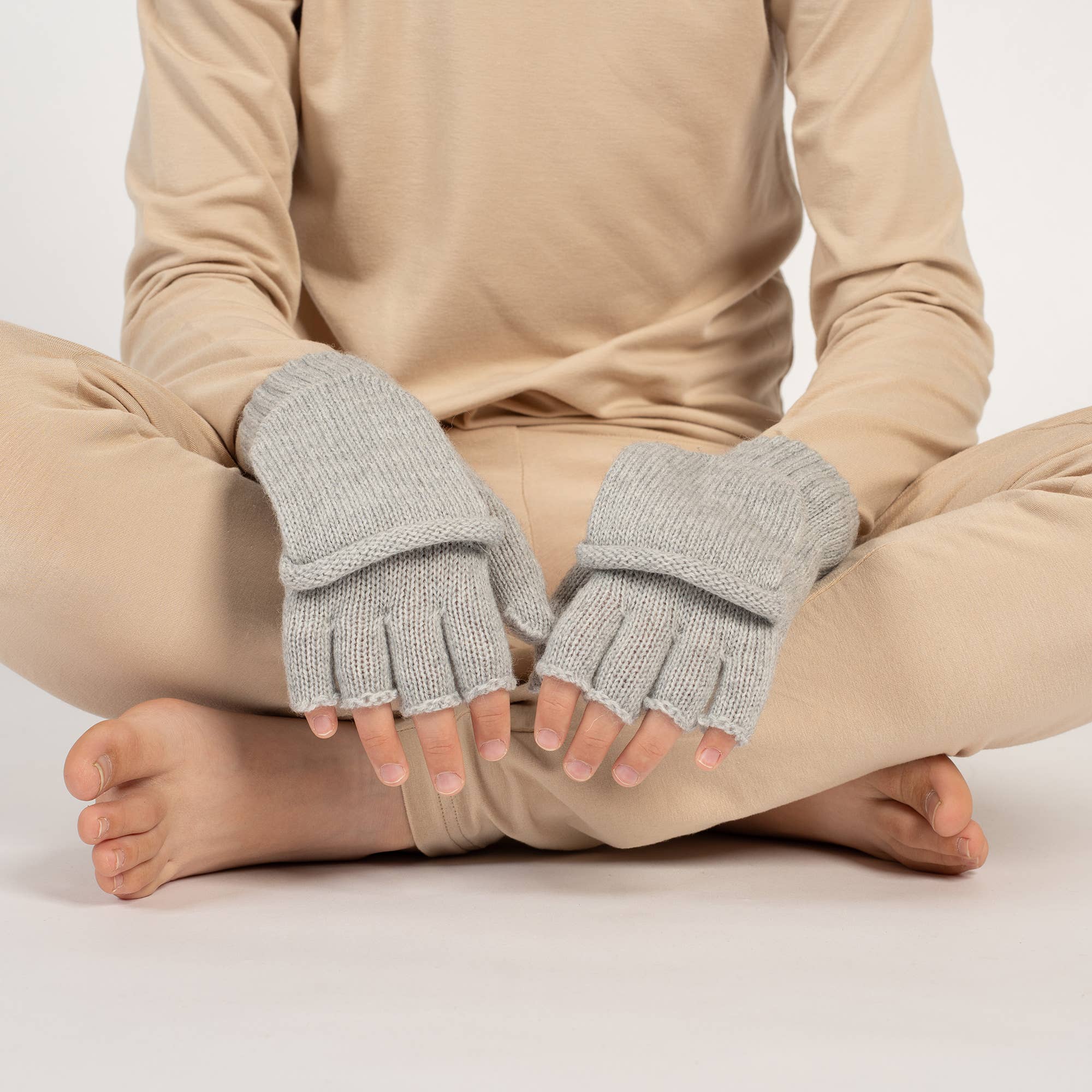 menique - Wholesale Handschoenen - Kinderen - Gebreide merinowollen handschoenen voor kinderen met omkeerbare vingertoppen7