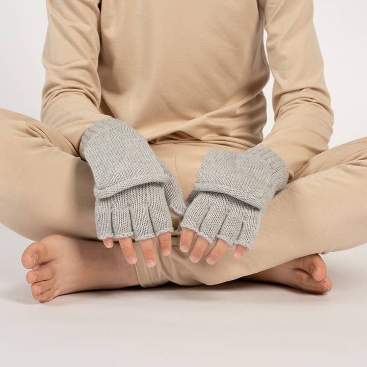 menique - Wholesale Handschoenen - Kinderen - Gebreide merinowollen handschoenen voor kinderen met omkeerbare vingertoppen7