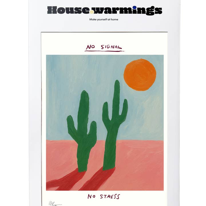 INGEN SIGNAL KAKTUS Konsttryck - A3 Storlek för wholesale av Jolly Awesome