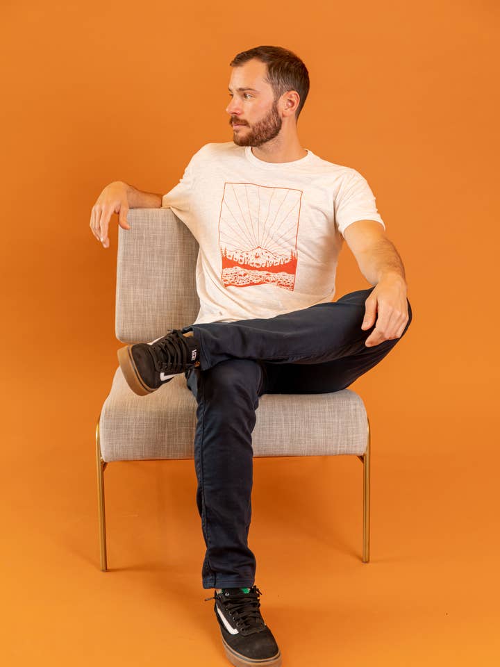 Moore Collection - Wholesale Screen printed t-shirt – unisex - Sunrise Tee1