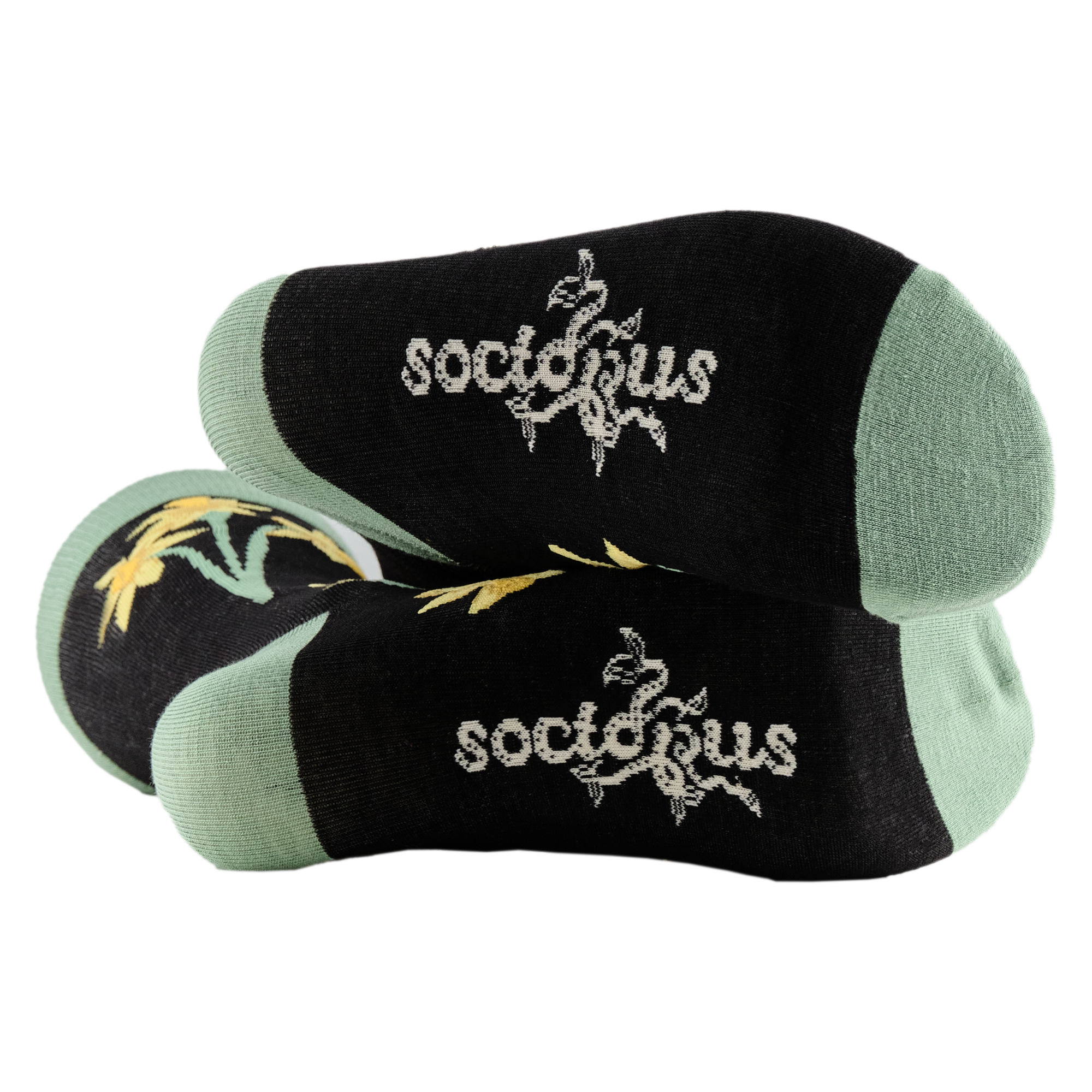 ZWART Naffodils Floral Bamboo Sokken voor groothandel op Faire3