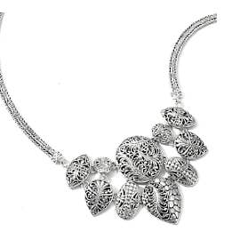 Collana Balinese in Argento Sterling con Motivo a Filigrana Stratificata per la vendita all'ingrosso da parte di Damai Designs