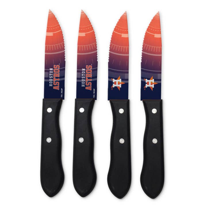 MLB Houston Astros 4pc Steak Knife Set for wholesale by Inglasco Inc.