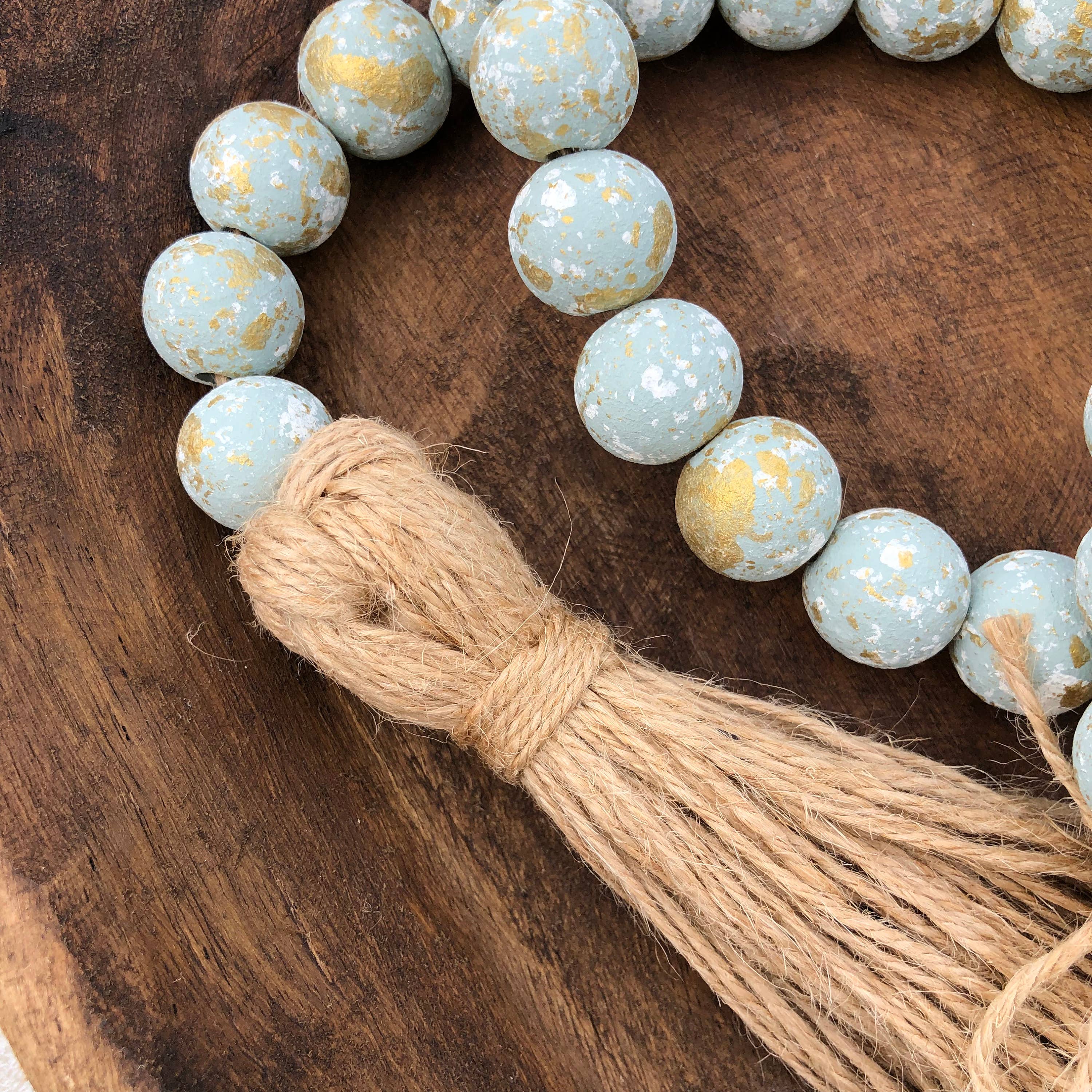 Place of Grace Designs - Wholesale Decorative Tabletop Object - Blessing Bead Garland With Cross And Tassel (Small)2