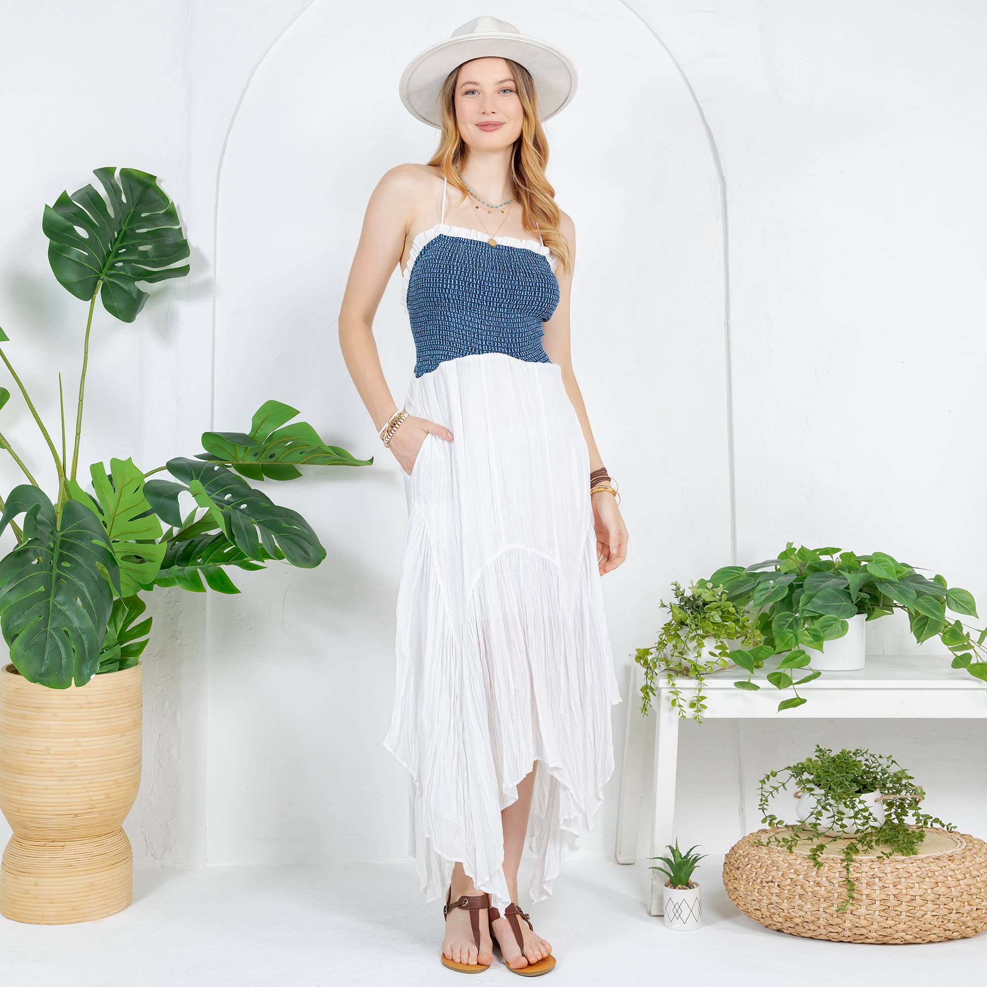 Young Threads – wholesale Klänning - Dam – Midjeklänning med skarvteknik och handukskant16