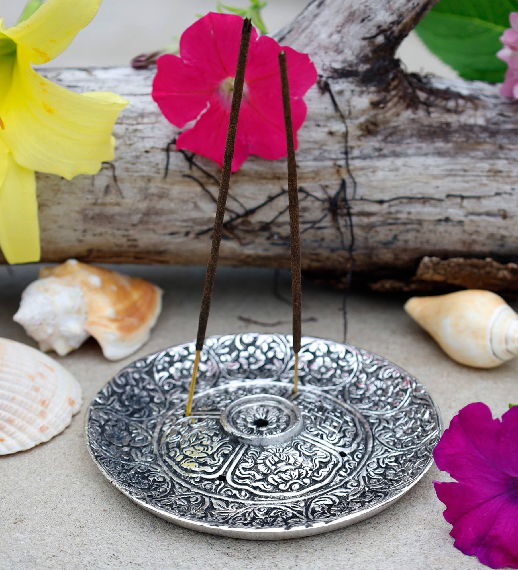 Lungta Imports - Wholesale Incense holder - Incense Burner Holder Made from Recycled Aluminum 3 in 10